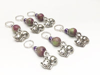 Cat Stitch Markers for Knitting with Optional Holder Clip