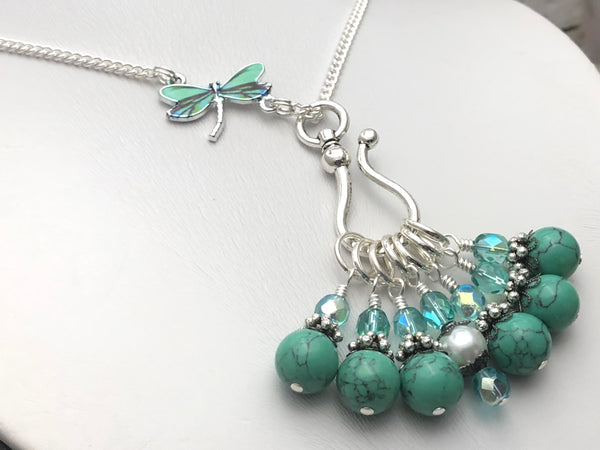 Dragonfly Stitch Marker Necklace