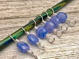 Double Duty Periwinkle Stitch Markers - Gift for Knitters - Two Sizes in One Marker