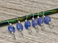 Double Duty Periwinkle Stitch Markers - Gift for Knitters - Two Sizes in One Marker