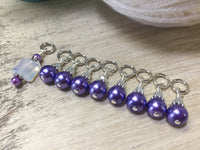 Snag Free Opal-Violet Stitch Marker Set for Knitting , Stitch Markers - Jill's Beaded Knit Bits, Jill's Beaded Knit Bits
 - 2
