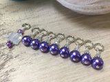 Snag Free Opal-Violet Stitch Marker Set for Knitting , Stitch Markers - Jill's Beaded Knit Bits, Jill's Beaded Knit Bits
 - 2