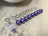 Snag Free Opal-Violet Stitch Marker Set for Knitting , Stitch Markers - Jill's Beaded Knit Bits, Jill's Beaded Knit Bits
 - 3