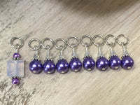 Snag Free Opal-Violet Stitch Marker Set for Knitting , Stitch Markers - Jill's Beaded Knit Bits, Jill's Beaded Knit Bits
 - 4