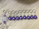 Snag Free Opal-Violet Stitch Marker Set for Knitting , Stitch Markers - Jill's Beaded Knit Bits, Jill's Beaded Knit Bits
 - 4