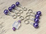 Snag Free Opal-Violet Stitch Marker Set for Knitting , Stitch Markers - Jill's Beaded Knit Bits, Jill's Beaded Knit Bits
 - 1
