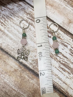 Pink Crystal Butterfly Stitch Marker Set , Stitch Markers - Jill's Beaded Knit Bits, Jill's Beaded Knit Bits
 - 9