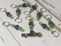 Antique Pick up Truck Stitch Marker Set , Stitch Markers - Jill's Beaded Knit Bits, Jill's Beaded Knit Bits
 - 5