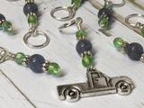 Antique Pick up Truck Stitch Marker Set , Stitch Markers - Jill's Beaded Knit Bits, Jill's Beaded Knit Bits
 - 6