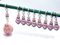 Little Pink Bunny Stitch Marker Set
