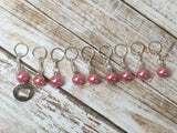 Pink Pearl Butterfly Stitch Marker Set , Stitch Markers - Jill's Beaded Knit Bits, Jill's Beaded Knit Bits
 - 7