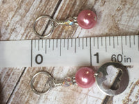 Pink Pearl Butterfly Stitch Marker Set , Stitch Markers - Jill's Beaded Knit Bits, Jill's Beaded Knit Bits
 - 8