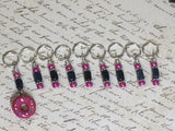Pink Doughnut Stitch Marker Set- 9 Pieces- Knitting Tools , stitch markers - Jill's Beaded Knit Bits, Jill's Beaded Knit Bits
 - 3