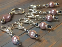 Removable Pink Pearl Stitch Markers & Holder , Stitch Markers - Jill's Beaded Knit Bits, Jill's Beaded Knit Bits
 - 5