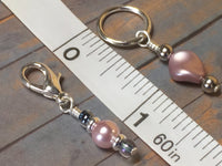 Removable Pink Pearl Stitch Markers & Holder , Stitch Markers - Jill's Beaded Knit Bits, Jill's Beaded Knit Bits
 - 6
