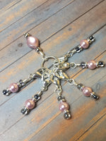 Removable Pink Pearl Stitch Markers & Holder , Stitch Markers - Jill's Beaded Knit Bits, Jill's Beaded Knit Bits
 - 7