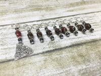 Slice of Pizza 9 Piece Stitch Marker Set , Stitch Markers - Jill's Beaded Knit Bits, Jill's Beaded Knit Bits
 - 1