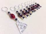 Slice of Pizza 9 Piece Stitch Marker Set , Stitch Markers - Jill's Beaded Knit Bits, Jill's Beaded Knit Bits
 - 6