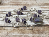 Purple Crystal Stitch Marker Set , Stitch Markers - Jill's Beaded Knit Bits, Jill's Beaded Knit Bits
 - 3