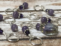 Purple Crystal Stitch Marker Set , Stitch Markers - Jill's Beaded Knit Bits, Jill's Beaded Knit Bits
 - 4