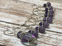 Purple Crystal Stitch Marker Set , Stitch Markers - Jill's Beaded Knit Bits, Jill's Beaded Knit Bits
 - 7