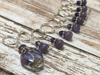 Purple Crystal Stitch Marker Set , Stitch Markers - Jill's Beaded Knit Bits, Jill's Beaded Knit Bits
 - 2