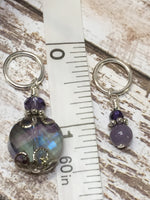 Purple Crystal Stitch Marker Set , Stitch Markers - Jill's Beaded Knit Bits, Jill's Beaded Knit Bits
 - 5