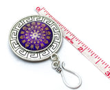 MAGNETIC Purple Mandala Portuguese Knitting Pin- Gift for Knitters