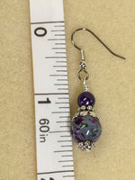 Purple Speckle French Hook Wire Earrings , jewelry - Jill's Beaded Knit Bits, Jill's Beaded Knit Bits
 - 9