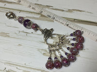 Purple Speckle Lanyard with Removable Crochet Markers , Stitch Markers - Jill's Beaded Knit Bits, Jill's Beaded Knit Bits
 - 6