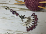 Purple Speckle Lanyard with Removable Crochet Markers , Stitch Markers - Jill's Beaded Knit Bits, Jill's Beaded Knit Bits
 - 5