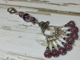 Purple Speckle Lanyard with Removable Crochet Markers , Stitch Markers - Jill's Beaded Knit Bits, Jill's Beaded Knit Bits
 - 2
