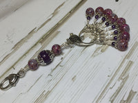 Purple Speckle Lanyard with Removable Crochet Markers , Stitch Markers - Jill's Beaded Knit Bits, Jill's Beaded Knit Bits
 - 7