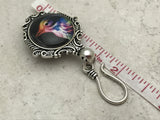 Rainbow Bird MAGNETIC Portuguese Knitting Pin- ID Badge Holder