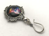 Rainbow Bird MAGNETIC Portuguese Knitting Pin- ID Badge Holder