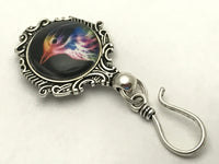 Rainbow Bird MAGNETIC Portuguese Knitting Pin- ID Badge Holder