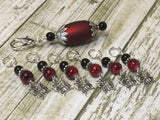 Red Butterflies Stitch Markers with Matching Stitch Marker Holder , Stitch Markers - Jill's Beaded Knit Bits, Jill's Beaded Knit Bits
 - 7