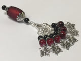 Red Butterflies Stitch Markers with Matching Stitch Marker Holder , Stitch Markers - Jill's Beaded Knit Bits, Jill's Beaded Knit Bits
 - 2