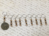 Scorpio Zodiac Sign Stitch Marker Set Scorpio- 9 Pieces , Stitch Markers - Jill's Beaded Knit Bits, Jill's Beaded Knit Bits
 - 2