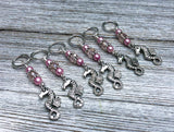 Seahorse Stitch Markers for Knitting and Crochet with Snag Free Rings or Clasps