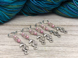 Seahorse Stitch Markers for Knitting and Crochet with Snag Free Rings or Clasps