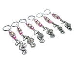 Seahorse Stitch Markers for Knitting and Crochet with Snag Free Rings or Clasps