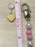 Seashell Stitch Markers and Matching Clip Holder , Stitch Markers - Jill's Beaded Knit Bits, Jill's Beaded Knit Bits
 - 5