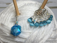 Polygon Blue Crystal Stitch Marker Set , Stitch Markers - Jill's Beaded Knit Bits, Jill's Beaded Knit Bits
 - 3
