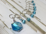 Polygon Blue Crystal Stitch Marker Set , Stitch Markers - Jill's Beaded Knit Bits, Jill's Beaded Knit Bits
 - 5