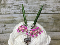 Strawberry Stitch Marker Set- 9 Pieces- Knitting Gift , stitch markers - Jill's Beaded Knit Bits, Jill's Beaded Knit Bits
 - 2