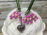 Strawberry Stitch Marker Set- 9 Pieces- Knitting Gift , stitch markers - Jill's Beaded Knit Bits, Jill's Beaded Knit Bits
 - 4