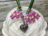 Strawberry Stitch Marker Set- 9 Pieces- Knitting Gift , stitch markers - Jill's Beaded Knit Bits, Jill's Beaded Knit Bits
 - 1