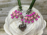 Strawberry Stitch Marker Set- 9 Pieces- Knitting Gift , stitch markers - Jill's Beaded Knit Bits, Jill's Beaded Knit Bits
 - 6