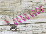 Strawberry Stitch Marker Set- 9 Pieces- Knitting Gift , stitch markers - Jill's Beaded Knit Bits, Jill's Beaded Knit Bits
 - 7